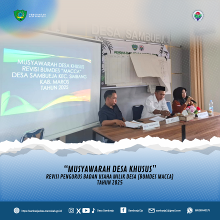 Musyawarah Desa Khusus Pergantian Pengurus Bumdes Macca